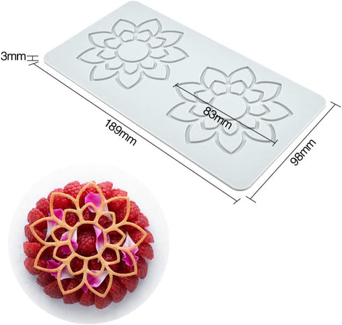 3D Hollow Leaf Fondant Lace Mold, Multi Leaves Flower Shapes Silicone Lace Mould for Cake Decorating Molds Fondant Impression Mat for Chocolate Su...