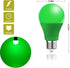 4 Pack LED Green Light Bulbs - A19 9Watts with E26 Base 60w Equivalent LED Green Bulb for Wedding Halloween Christmas Party Bar Decor, Porch, Home...