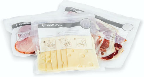 FoodSaver FSFRBZ0316-000 1-Gallon Vacuum Zipper Bags, 12 Count, Multi 2-Pack...