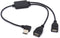 Left Angled USB Splitter Cable 90 Deg USB 2.0 A Male to Dual Female Data Charging Syncing Aadapter Cord (Support All Devices) (Left)...