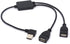 Left Angled USB Splitter Cable 90 Deg USB 2.0 A Male to Dual Female Data Charging Syncing Aadapter Cord (Support All Devices) (Left)...
