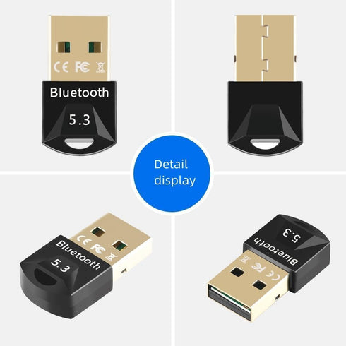 Bluetooth Adapter 5.3, Bluetooth Stick for Windows 11/10/8,1/7, USB EDR Bluetooth Dongle for PC, Laptop, Desktop......