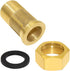 Joywayus Brass Water Meter Pipe Fitting Hex Nipple 3/4” NPS Male x 1” NPS Female Threaded 61mm Length Connector Water Meter With Seal Washer (Pack...