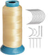 Hair Weaving Thread with C/J/I/T Needles 1500 Yards 210 D Strength Polyester Thread Sewing Thread for Making Wigs Hair Extension Kit (Blonde)...