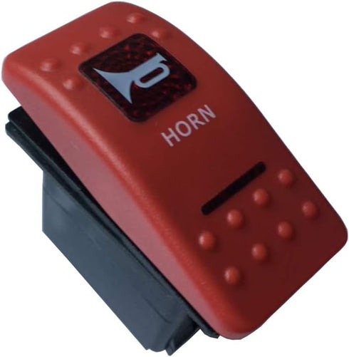 ESUPPORT Car Auto Bar 12V 20A Red Cover Red LED Speaker Horn Light Push Button Toggle Switch 5Pin Momentary...