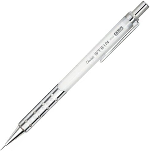 Pentel Ain Mechanical Pencil, 0.3mm, Clear White (P313-CW)...