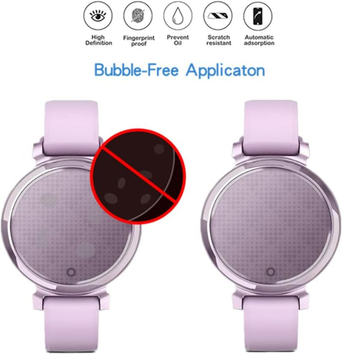 Screen Protector Compatible for Garmin Lily 2 Smartwatch, HD Full Coverage TPU Protective Film (6PCS)...