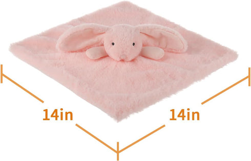 Apricot Lamb Stuffed Animals Blush Bunny Rabbit Security Blanket Infant Nursery Character Blanket Luxury Snuggler Plush Baby Lovey(Blush Bunny)...