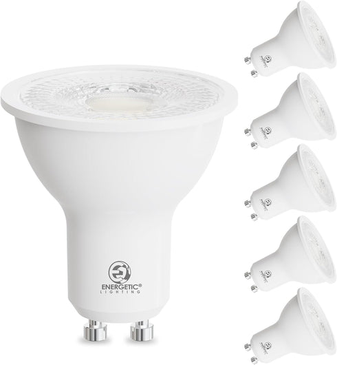 Energetic MR16 GU10 Bi-Pin Base LED Light Bulb, Dimmable 3000K Warm White 50W Halogen Replacement, 5W 120V 450LM CRI 80+, 40 Degree Beam Angle for...