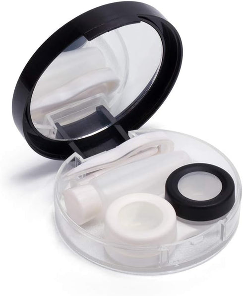 Contact Lens Case, Cute Moon And Stars Contact Holder Cases Kit with Lenses Remover Tool Tweezers Mirror Solution Bottle Portable Contacts Contain...
