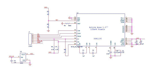 HiLetgo 1.3" SPI 128x64 SSH1106 OLED LCD Display LCD Module for Arduino AVR STM32...