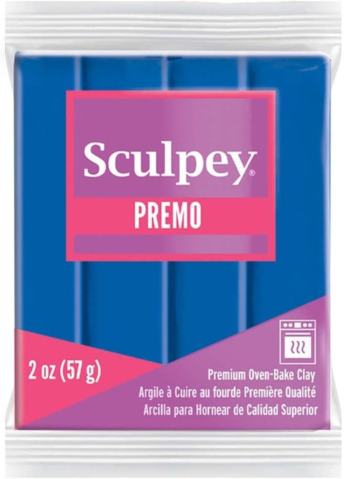 Sculpey Premo Polymer Oven-Bake Clay, Cobalt Blue, Non Toxic, 2 oz. bar, Great for jewelry making, holiday, DIY, mixed media and home décor projec...