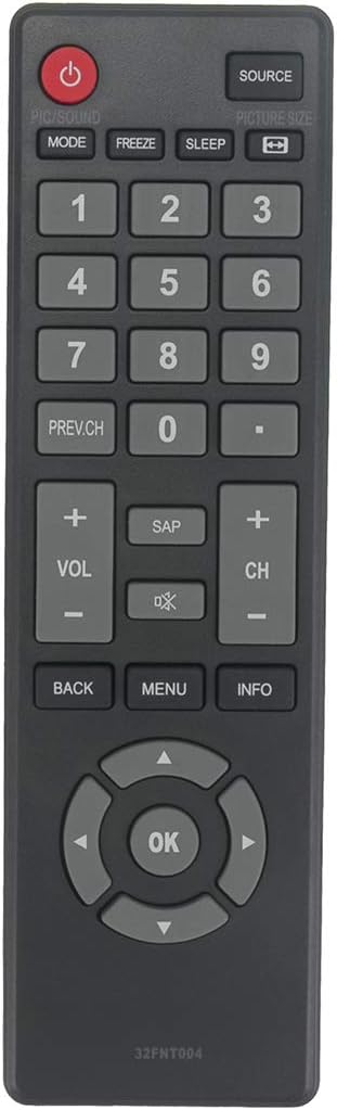 32FNT004 Replace Remote Applicable for Emerson TV LE391EM4 LE320EM4 LE290EM4 LE240EM4 LF501EM4 LF461EM4 LF391EM4 LF320EM4 LF501EM4F LF391EM4F LF32...