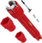 8-in-1 Faucet and Sink Installer, Anti-Slip Multifunctional Pipe Wrench Plumbing Tool for Sink/Bathroom/Kitchen Plumbing Tubing (Red)...