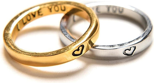 I Love You Couples Matching Rings Endless Love Wedding Engagement Promise Ring Bridal Jewellery...