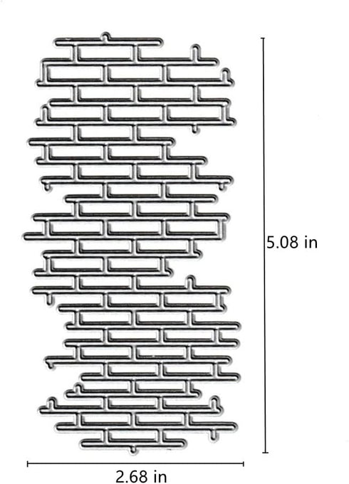 Brick Irregular Net Cutting Dies, Wall Net Die Cuts Metal Embossing Stencils Template Mould for Card Scrapbooking and DIY Craft Album Paper Card D...