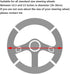 Breathable Stretch Elastic Steering Wheel Cover, Cool in Summer and Warm in Winter, Soft Microfiber Ice Silk Cloth Fabric, Universal 14.5-15 in, F...