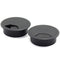 HJ Garden 2pcs 2.8"L x 2.8"W inch Desk Wire Cord Cable Grommets Hole Cover for Office PC Desk Cable Cord Organizer Plastic Cover Black...