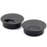 HJ Garden 2pcs 2.8"L x 2.8"W inch Desk Wire Cord Cable Grommets Hole Cover for Office PC Desk Cable Cord Organizer Plastic Cover Black...