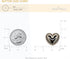 20 pcs Electroplated Silver Metal Heart Sewing Shank Coat Buttons -23mm -7/8"...