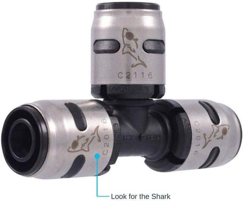 SharkBite 1/2 Inch EvoPEX Tee, Pack of 3, Push to Connect Plumbing Fitting, PEX, K362Z3...