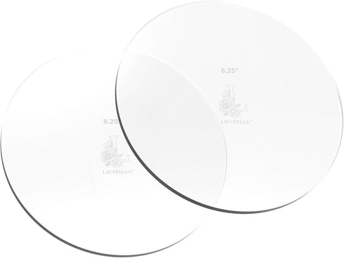 Cake Decorating Acrylic Disk For Buttercream Icing Set of 2-3/16" Thickness (8.25" Set of 2)...