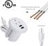 Maggie Desktop Power Grommet,2inch Hole Table Power Grommet Outlet with 2 USB Charging Ports,6.5ft Extension Cord Desk Power Strip with 1 Outlets ...
