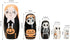 Halloween Themed Girls Nesting Dolls Skeleton Pumpkin Ghost Puppy Wooden Russian Nesting Doll Matryoshka Kid Stacking Toy Gift Dolls for Home Haun...