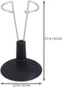 PATKAW Doll Stand, 4 Pcs 5.9 Inch Portable Doll Stands Teddy Bear Stand Doll Display Case for Storage and Organization of Childrens Dolls - Black...