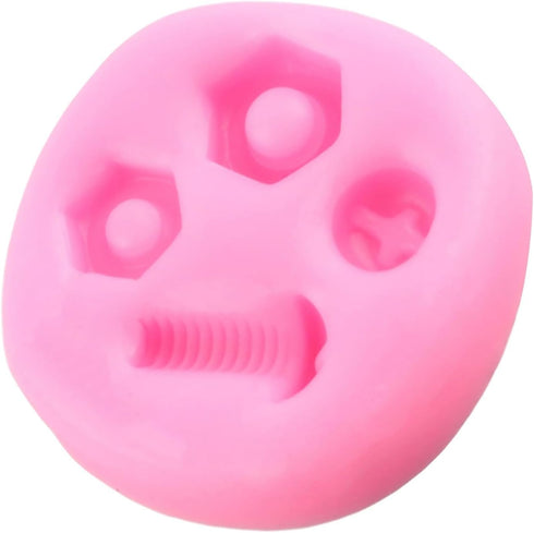 Hand Tools Silicone Mold Construction Tools Fondant Molds Screw Nut Candy Molds For Cake Decorating Cupcake Topper Chocolate Gum Paste Polymer Cla...