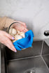 Silicone Strainer for Kitchen - Cooking strainer for Pasta, Fruits, Vegetables, Clip on Strainer, Pot Strainer, Pans,Food Strainer (blue)...