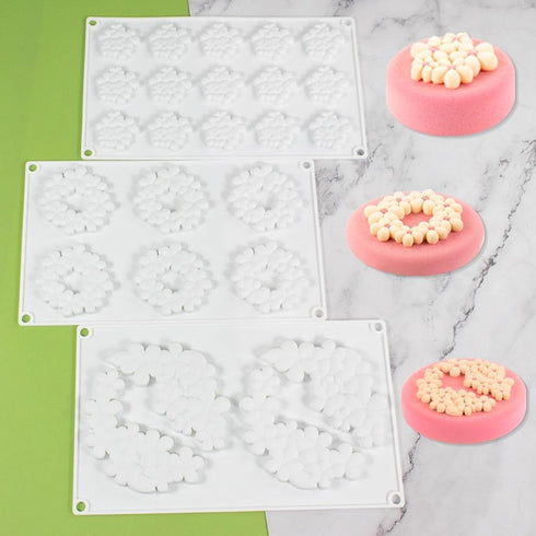Flower Cloud Shaped Donut Silicone Mold Fondant Cake Mold DIY Chocolate Baking Tools Cake Decoration Accessories Bakeware (Cloud Flower L_11.84 X7...