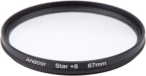 Andoer 67mm CPL+Close-Up+4 +Star 8-Point Filter Circular Filter Kit Circular Polarizer Filter Macro Close-Up Star 8-Point Filter with Bag for Niko...