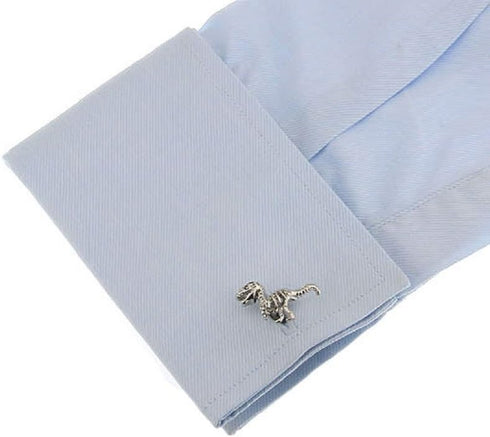 Dinosaur Tyrannosaurus Rex Skeleton Fossil Pair of Cufflinks in a Presentation Gift Box & Polish Cloth...