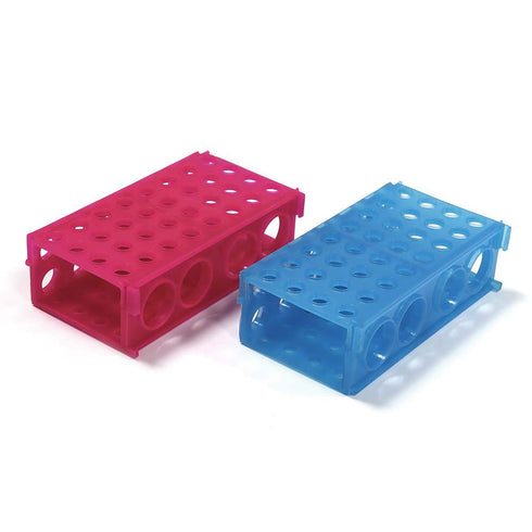 ULAB Plastic Multipurpose 3-Way Centrifuge Tube Rack Set, 2 Colors Red Blue, PP Material, Suitable for Tubes of Dia.?30mm, UTR1017...