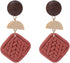 2pcs Polymer Clay Rattan Flower Stud Earring for Women Handmade Woven Statement Boho Lightweight Wicker Straw Drop Dangle Earrings Jewelry Gifts...