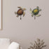 Comfy Hour Ocean Voyage Collection 5" Sea Turtle Coastal Beach Coral Theme Decorative Wall Hanger Set of 2, Polyresin...