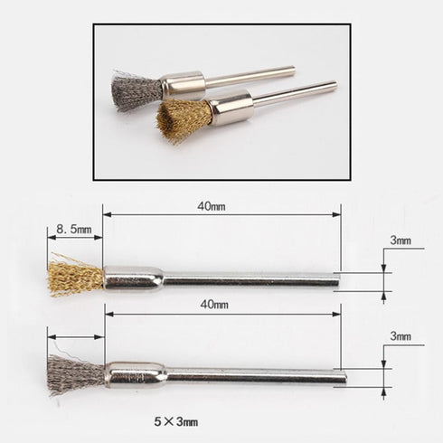15Pcs Wire End Brush, Crimped End, Pen Shape Wire Wire Brush for Drill Attachment Wire Brush Wheel for Drill Metal Brush Drill Bits Hex Shank for ...