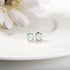 Milacolato Opal Earrings 18K Gold Plated Stainless Steel Post Round Cut Created White/Blue/Pink Opal Stud Earrings for Women 6MM...