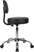 Boss Office Products Be Well Medical Spa Stool with Back in Vinyl, Black...