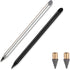 2pcs Metal Inkless Pencil with BONUS 2 Replaceable Nibs, Metal Inkless Pen Erasable Pen Metallic Pencil Reusable Everlasting Pencil for Writing Dr...