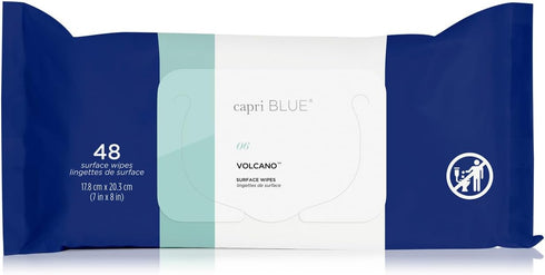 Capri Blue Volcano Multi Surface Wipes - Multi-Purpose Cleaning Wipes with Grapefruit & Tangerine Essential Oils - Safe for Countertops, Walls, an...