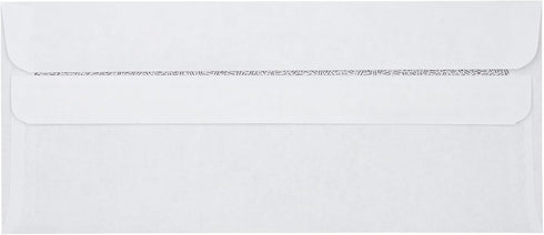 LUXPaper #10 Business Envelopes | Security Tint | Simple Seal | 4 1/8" x 9 1/2" | White | 24lb. Text | 50 Qty...