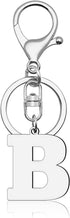 Alphabet Keychain Letter A-Z Keychain Metal Initial Alphabet Key Ring for Men Women Backpack Car Key Chain Decoration (Letter B)...