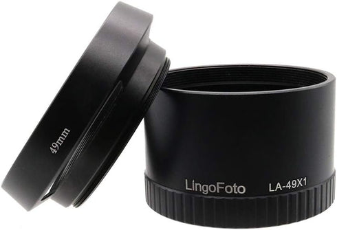 Metal LA-49X1 Lens Adapter Tube with 49mm Lens Hood for Leica X1 X2 Digital Camera Black...