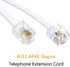 Uvital 100 Feet Telephone Landline Extension Cord Cable Line Wire with Standard RJ-11 6P4C Plugs(White 30.5M,1Pack)...