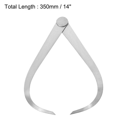 uxcell 350mm 14-inch Inside Outside Caliper Stainless Steel Firm Friction Joint Measuring Tool 1 Pair...