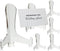 BANBERRY DESIGNS Clear Acrylic 3" Easels - Fixed Position - Set of 6 - Tabletop Display Stand for Plates, Pictures, Books, Plaques, Tiles, Canvas ...