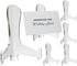 BANBERRY DESIGNS Clear Acrylic 3" Easels - Fixed Position - Set of 6 - Tabletop Display Stand for Plates, Pictures, Books, Plaques, Tiles, Canvas ...