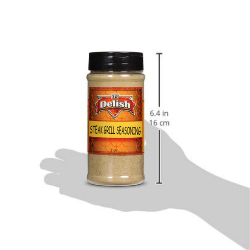 Steak Grill Seasoning by Its Delish, 7 Oz. Medium Jar...
